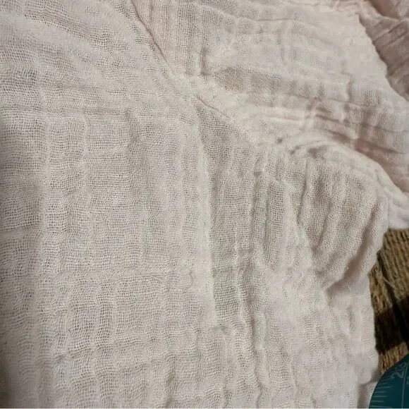 Anthropologie New Romilly Top Button-up Collared Women Size M Pink Embroidery - Picture 9 of 14